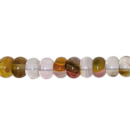 Mixed Colour Cherry Quartz Smooth Rondelle 16" Strand
