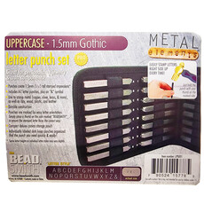 Beadsmith Gothic Uppercase Punch Set w/ Case 27Pcs 1.5mm