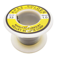 Welley Solder Corp. Apex Solder Super Flux Cored Alloy 33 1mm