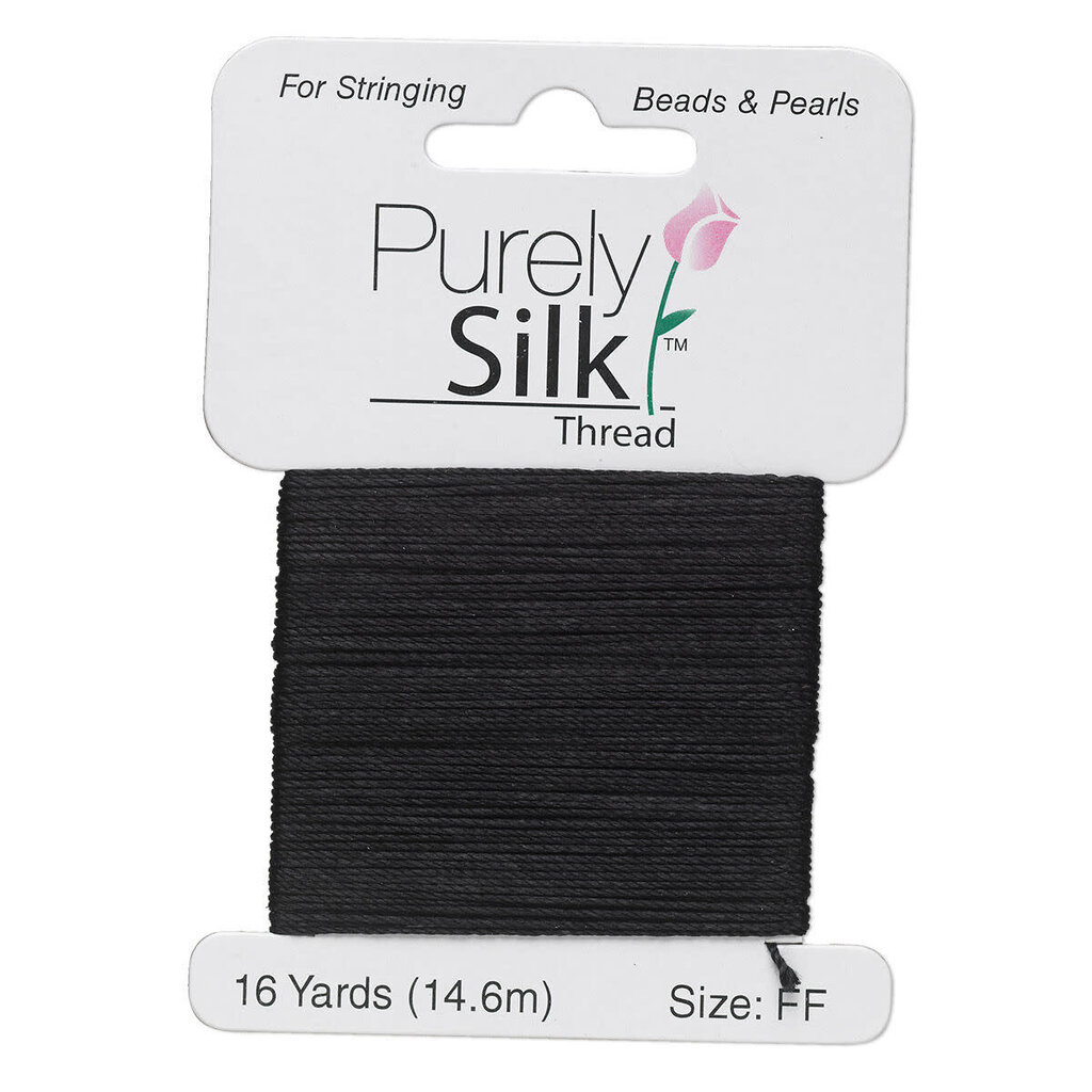 Purely Silk Thread Silk Black #FF 16Yd
