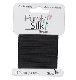 Purely Silk Thread Silk Black #FF 16Yd