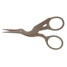 Antique Brass-Plated Stainless Steel Stork Scissors 3-1/2 x 1-3/4"