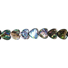 Heart Abalone Beads 16" Strand