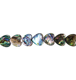 Heart Abalone Beads 16" Strand