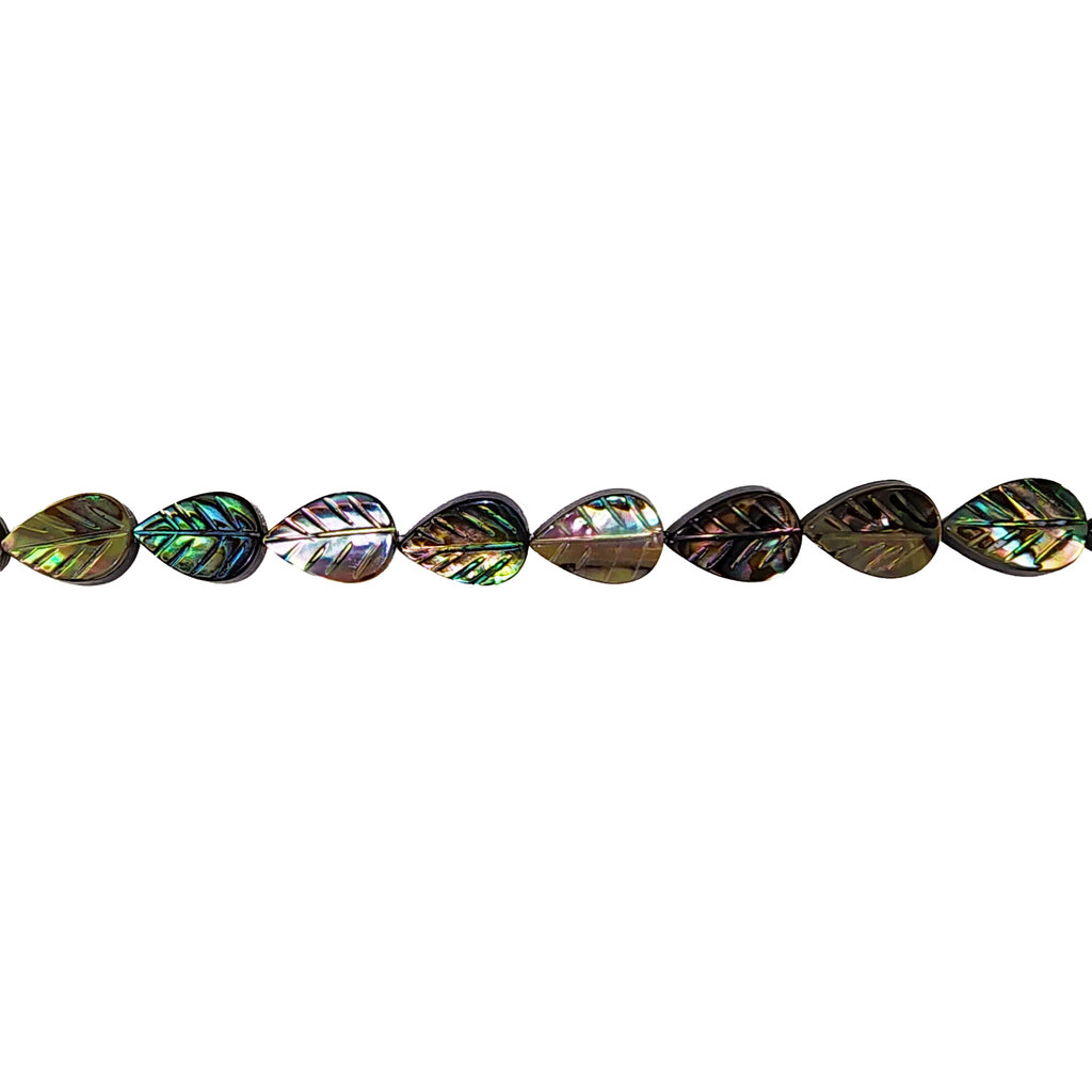 Leaf Abalone Beads 16" Strand