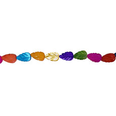 Leaf Multi Color Shell Beads 16" Strand