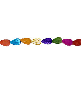 Leaf Multi Color Shell Beads 16" Strand