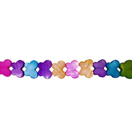 Butterfly Multi Color Shell Beads 16" Strand