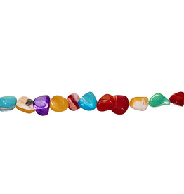 Nuggets Multi Color Shell Beads 16" Strand