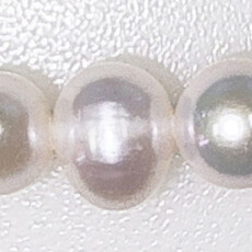 Button Fresh Water Pearl 16" Strand