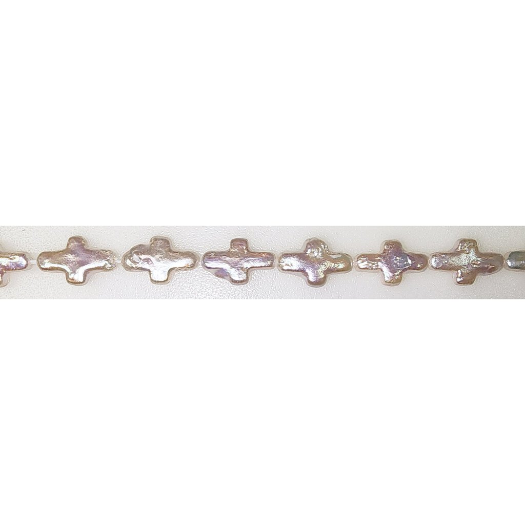 Cross Fresh Water Pearl 16" Strand