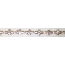 Cross Fresh Water Pearl 16" Strand