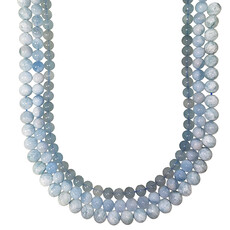 Bead World Aquamarine  16" Strand