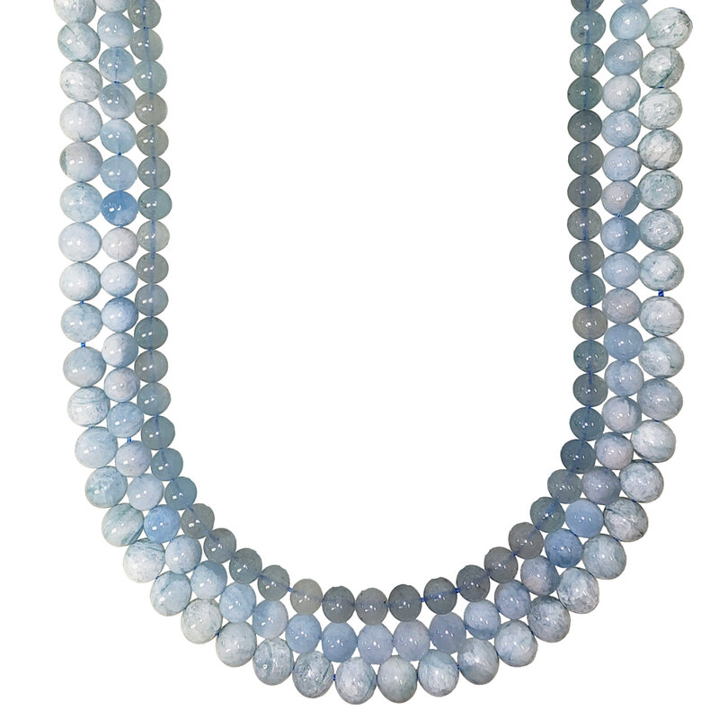 Bead World Aquamarine  16" Strand