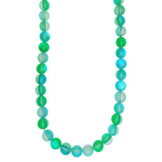 Bead World Matte Rainbow Mermaid Glass Beads 14"Strand