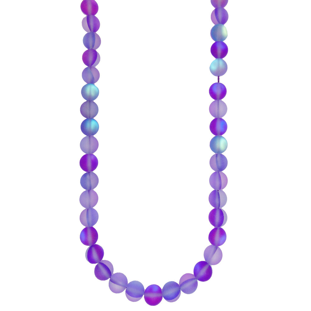 Bead World Matte Rainbow Mermaid Glass Beads 15" Strand PT.2