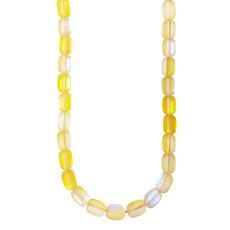 Matte Mystic Aura Quartz Tube Beads