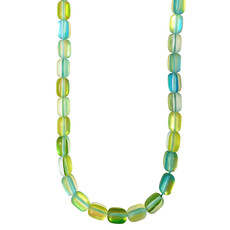 Matte Mystic Aura Quartz Tube Beads