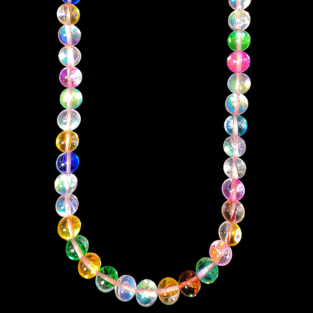 Bead World Rainbow Mermaid Glass Bead 15" Strand