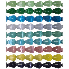Cat Eye Beads Drop 16" Strand