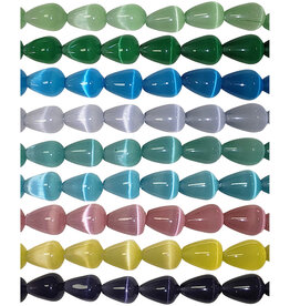Cat Eye Beads Drop 16" Strand