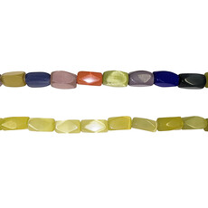 Cat Eye Beads Faceted Rectangle 16" Strand
