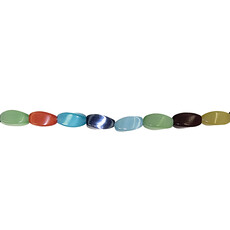 Cat Eye Beads Twisted 16" Strand