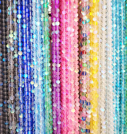 Bead World Matte Rainbow Mermaid Glass Beads 15" Strand PT.2
