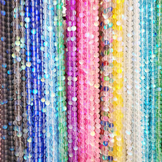 Bead World Matte Rainbow Mermaid Glass Beads 14"Strand