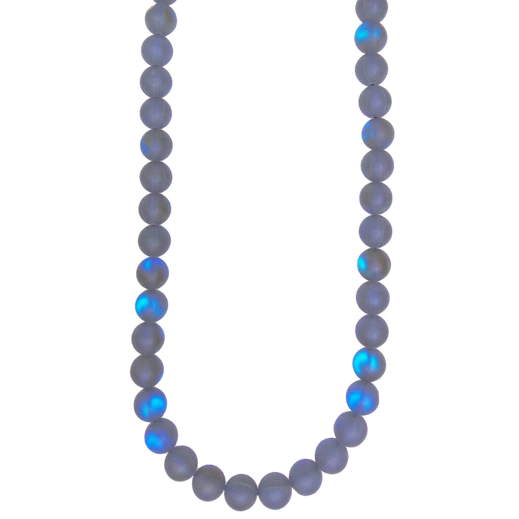 Bead World Matte Rainbow Mermaid Glass Beads 14"Strand