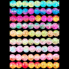 Bead World 2-Toned Crackle Glass Beads 16" Strand