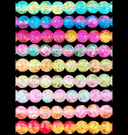 Bead World 2-Toned Crackle Glass Beads 16" Strand