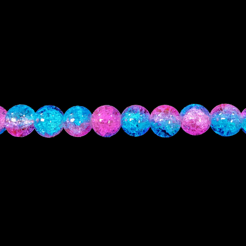 Bead World 2-Toned Crackle Glass Beads 16" Strand