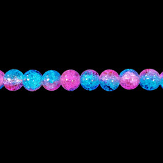 Bead World 2-Toned Crackle Glass Beads 16" Strand