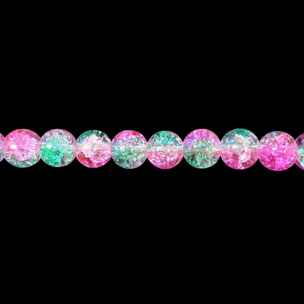 Bead World 2-Toned Crackle Glass Beads 16" Strand