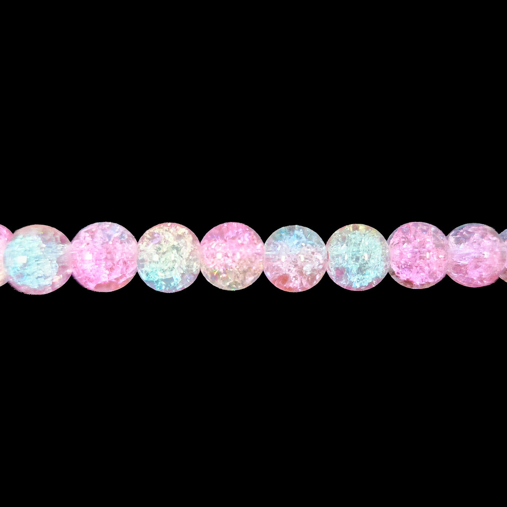 Bead World 2-Toned Crackle Glass Beads 16" Strand