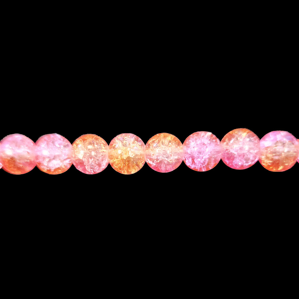 Bead World 2-Toned Crackle Glass Beads 16" Strand