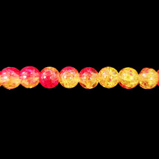 Bead World 2-Toned Crackle Glass Beads 16" Strand
