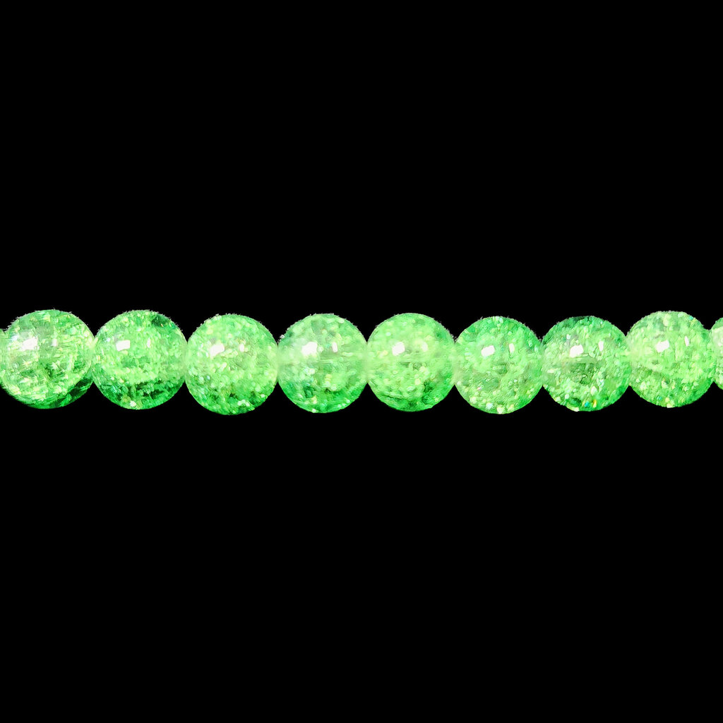 Crackle Glass Beads 16" Strand