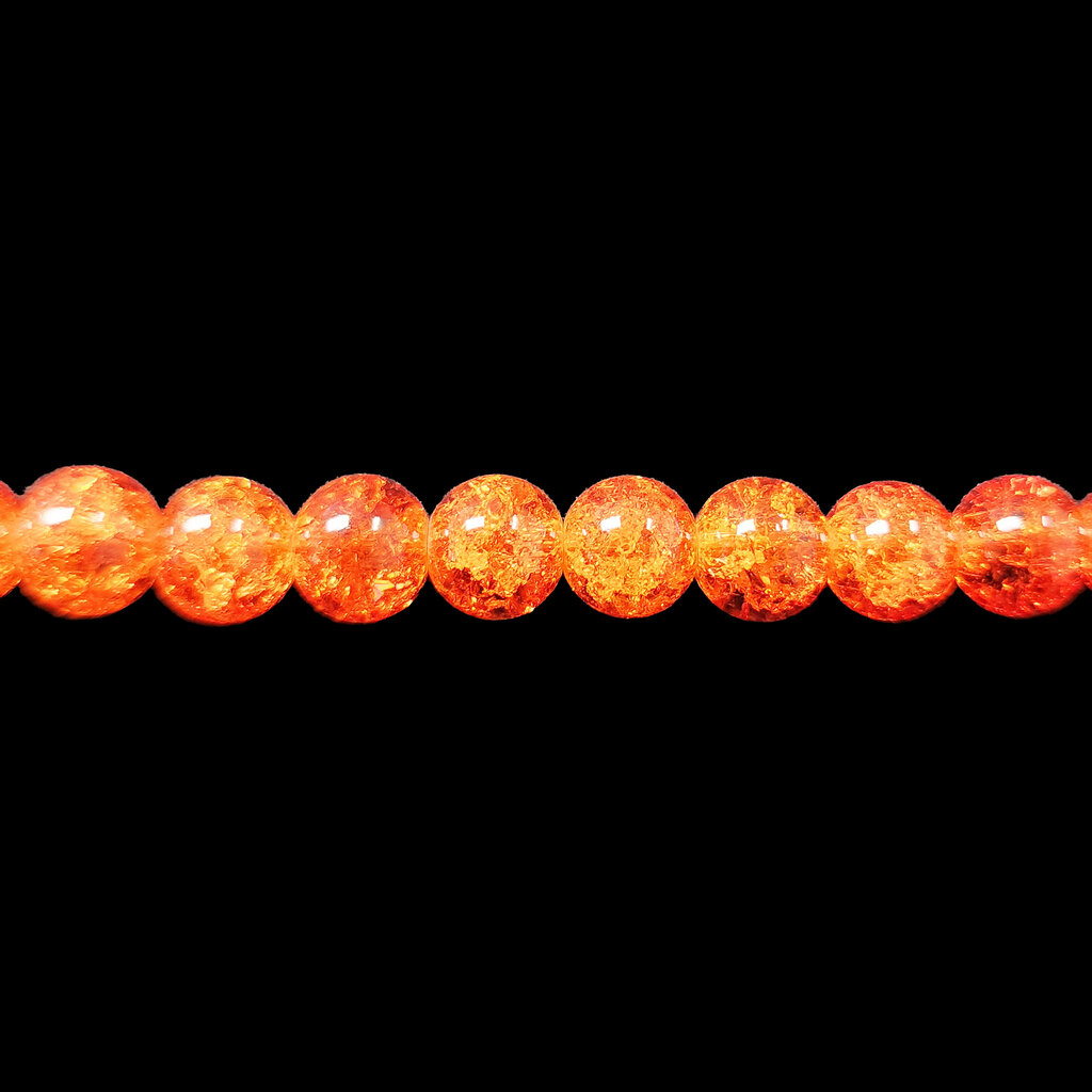 Crackle Glass Beads 16" Strand