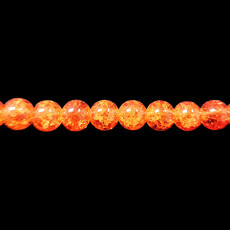 Crackle Glass Beads 16" Strand