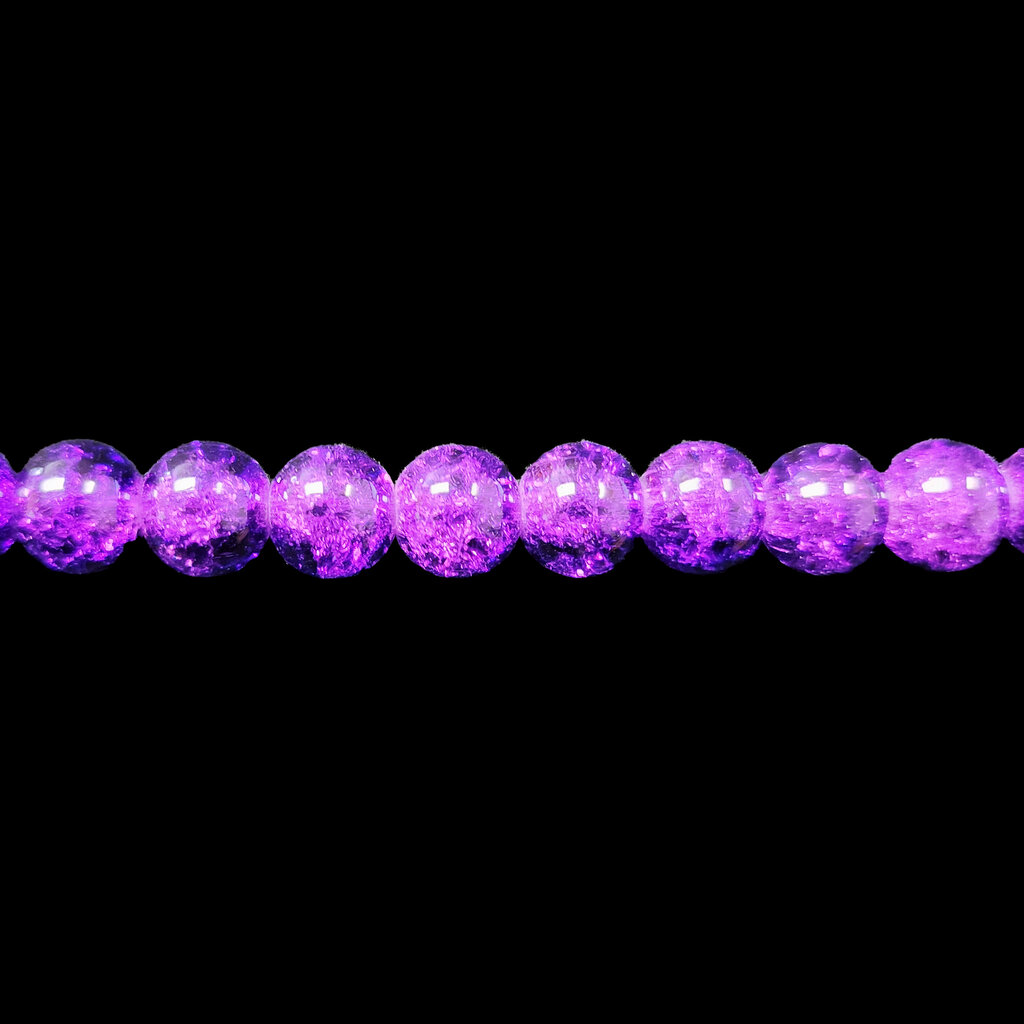 Crackle Glass Beads 16" Strand