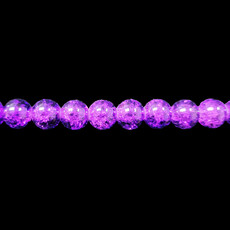 Crackle Glass Beads 16" Strand