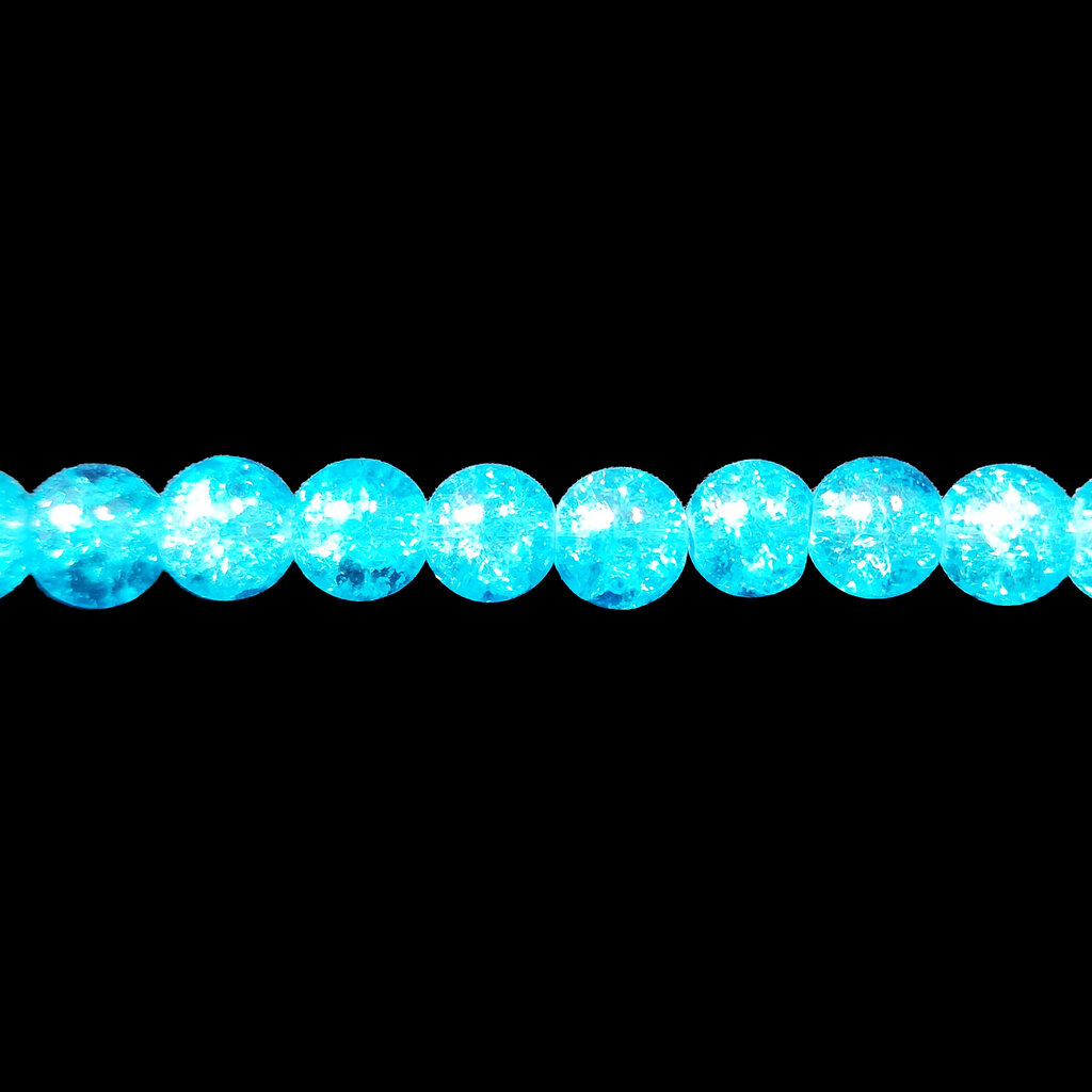 Crackle Glass Beads 16" Strand