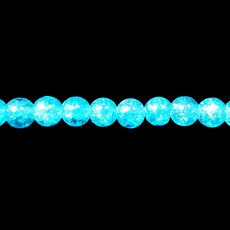 Crackle Glass Beads 16" Strand