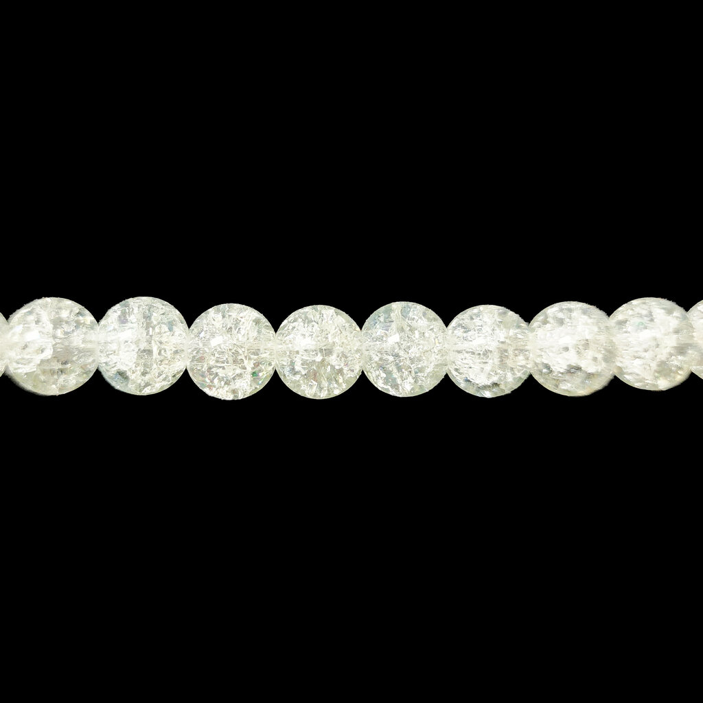 Crackle Glass Beads 16" Strand