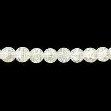 Crackle Glass Beads 16" Strand