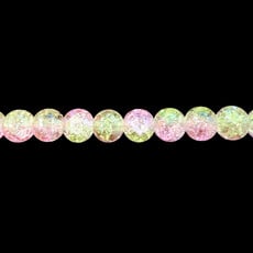 Bead World 2-Toned Crackle Glass Beads 16" Strand