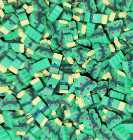 Christmas Tree Fimo Beads 12pcs 9x10mm