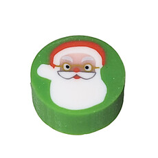 Green Round Santa Fimo Beads 12pcs 9mm